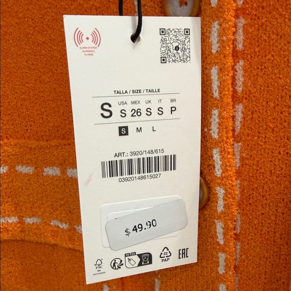Zara Orange Women's Cardigan with Button Detail - Picture 4 of 5